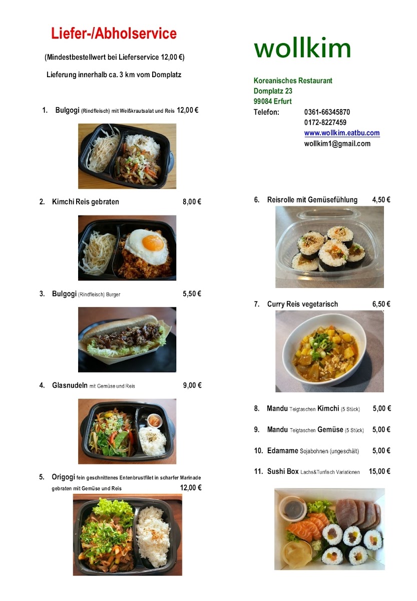 Menu Wollkim Koreanisches Restaurant Erfurt-8